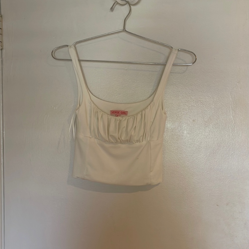 White tank top from Verge Girl